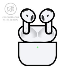 Apple AirPods 4 con Cancelación Activa de Ruido Blanco
